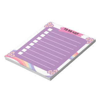 Lila To do list Notepad Notizblock