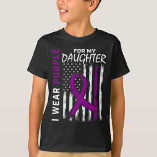 Lila Tochter Bauchspeicheldrüsenkrebs Bewusstsein T-Shirt