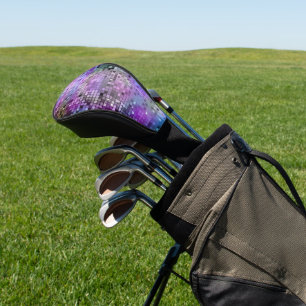 Lila Töne Diskothek Spiegelplätze und Glitzern Golf Headcover