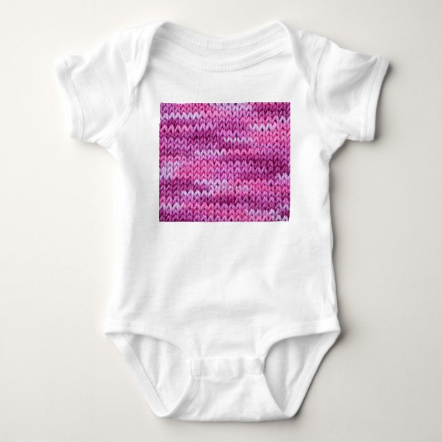 Lila Töne gegossene Stoffstruktur Baby Strampler (Vorderseite)