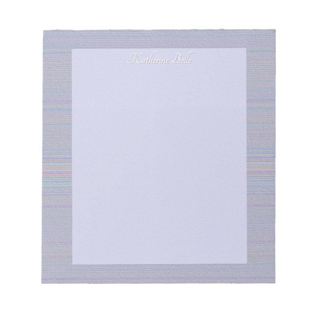 Lila-Töne horizontale Streifen Textur-Optik Notizblock (Vorderseite)