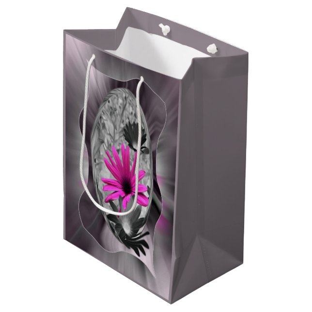 Lila-Töne Mittlere Geschenktüte (Vorderseite Schrägansicht)