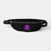 Lila Totenkopf Bauchtasche