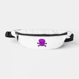 Lila Totenkopf Bauchtasche weiß