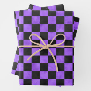 Lila Totenköpfe und Sonnenblumen-Serie Design 8  Geschenkpapier Set