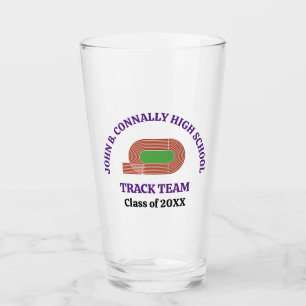 Lila Track Team Benutzerdefinierter High School Lä Glas