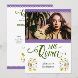 Lila traditionelles Mexiko Blumenkohl Foto Quincea Einladung