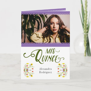 Lila traditionelles Mexiko Blumenkohl Foto Quincea Einladung