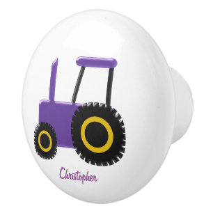 Lila Traktor addieren gerade Namen Keramikknauf