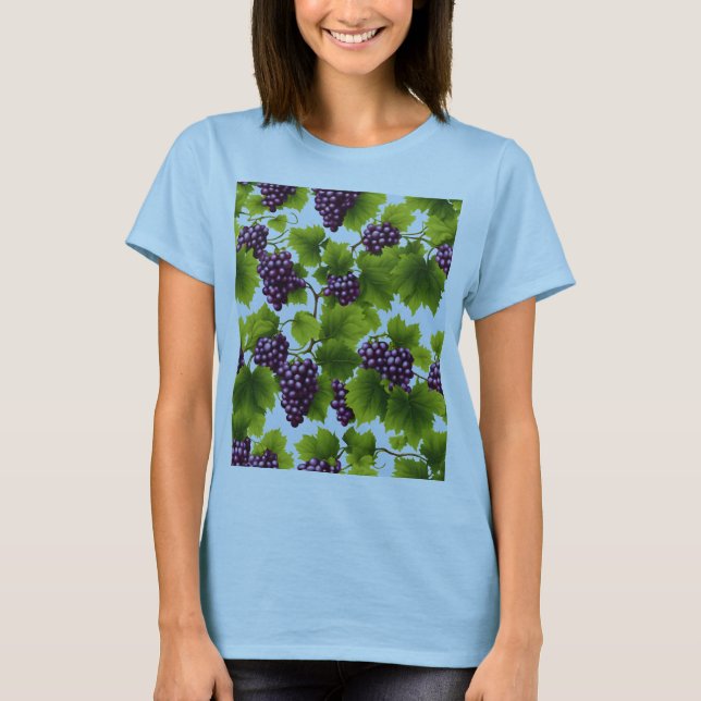 Lila Trauben Grapevine Women's Basic T - Shirt (Vorderseite)