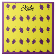 Lila Trauben personalisiert gelb