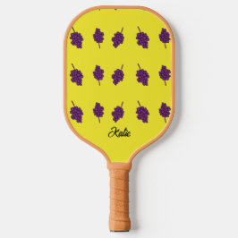 Lila Trauben personalisiert gelb Pickleball Schläger