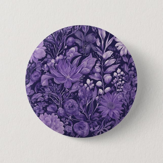 Lila Traum Elegantes botanisches Design, inspirier Button (Vorderseite)