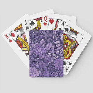 Lila Traum Elegantes botanisches Design, inspirier Spielkarten