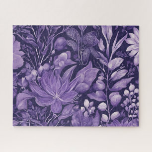 Lila Traum Elegantes botanisches Design Puzzle