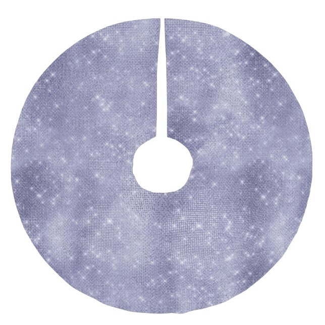 Lila Traum Sparkasse Polyester Weihnachtsbaumdecke (Vorderseite)