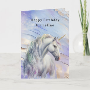 Lila Traum Unicorn Karte