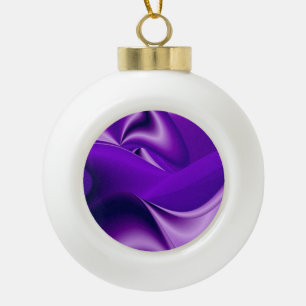 Lila Traum von Schnee-Blume Keramik Kugel-Ornament