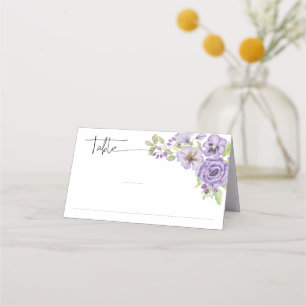 Lila Träume Stilfloralen Falten Platzkarte