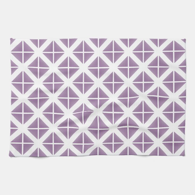 Lila Trenddreieck-Muster Handtuch (Horizontal)