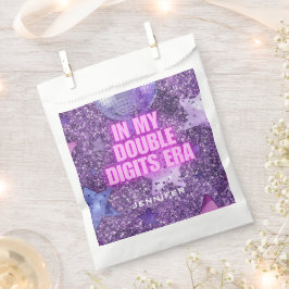 Lila Trendiger Geburtstag in meiner Double-Digits- Geschenktütchen