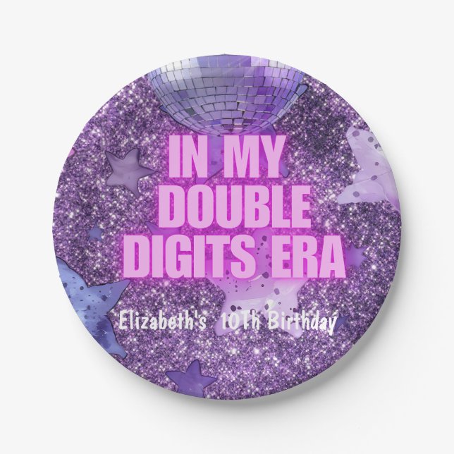 Lila Trendsetter in meiner zweistelligen Ära zum G Pappteller (Vorderseite)