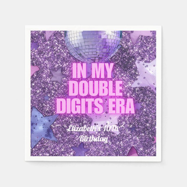 Lila Trendsetter in meiner zweistelligen Ära zum G Serviette (Vorderseite)