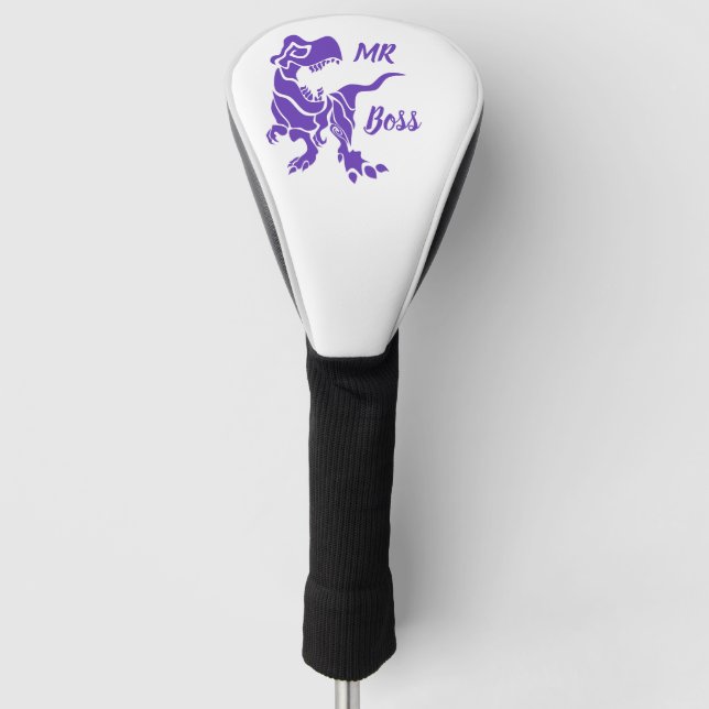 Lila Trex zum Boss Dino Golf Headcover (Vorderseite)