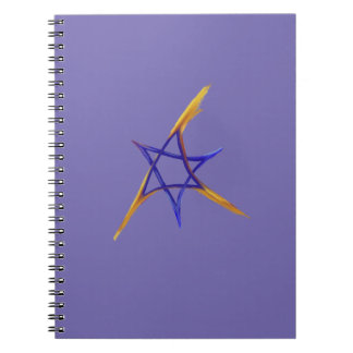 Lila Triangle Fiery Star des David-Notebooks Notizblock