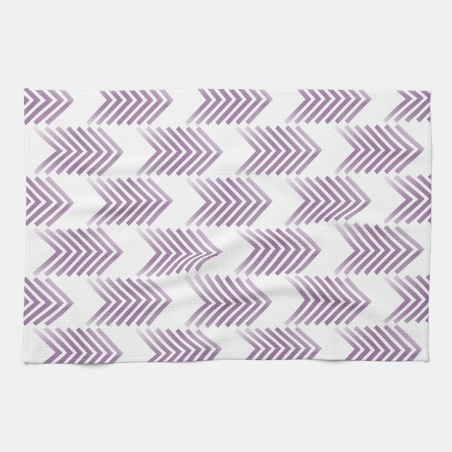 Lila Tribal Arrow-Muster Geschirrtuch (Horizontal)