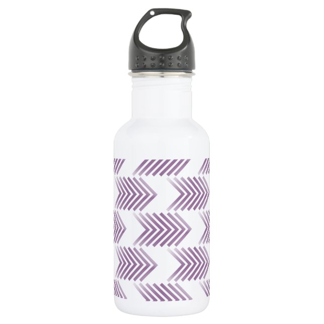 Lila Tribal Arrow-Muster Trinkflasche (Vorderseite)