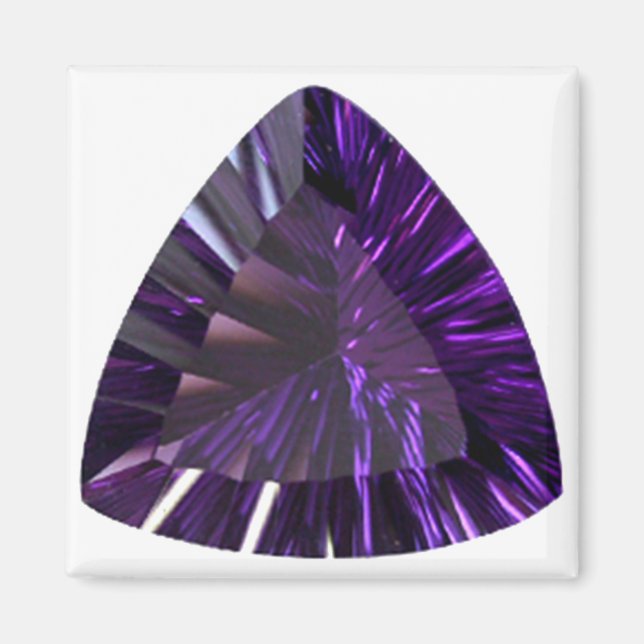 Lila Trillion Amethyst Gemstone Magnet (Vorne)