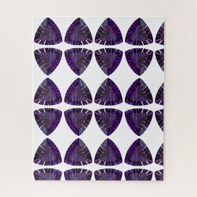 Lila Trillion Amethyst Gemstone Puzzle (Vertikal)