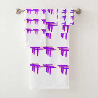 Lila Triple T's Badhandtuch Set