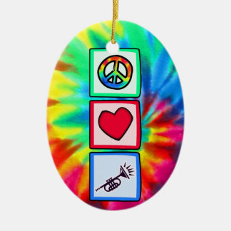 Lila Trompete Keramikornament