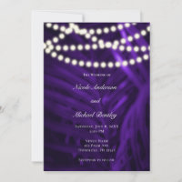 Lila Tropenpalme Blätter & Lights Hochzeiten