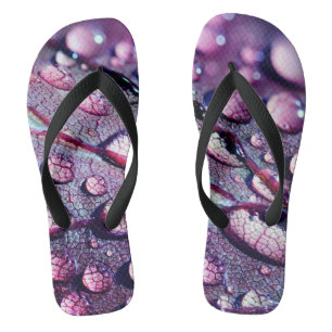 Lila Tropfen Flip Flops