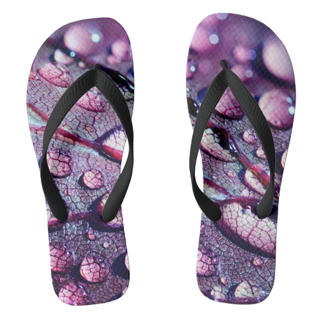 Lila Tropfen Flip Flops (Fußbett)