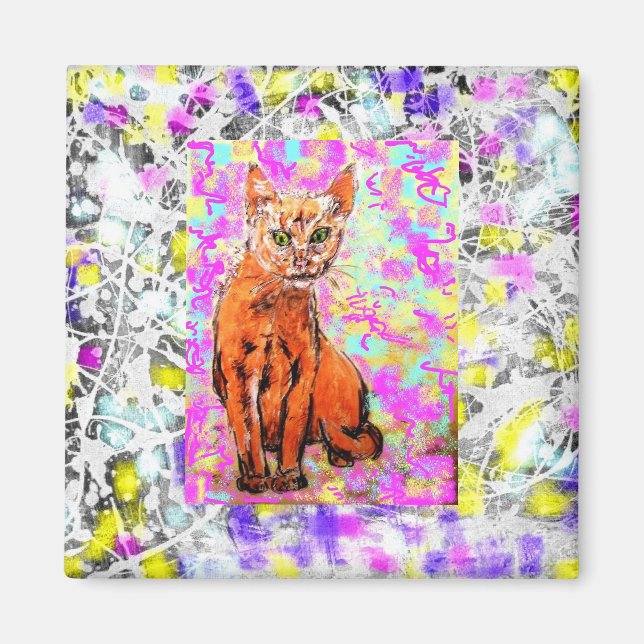 lila Tropfen Magnet (Vorne)