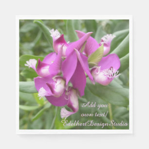 Lila tropische Blume Papier Napkins Serviette