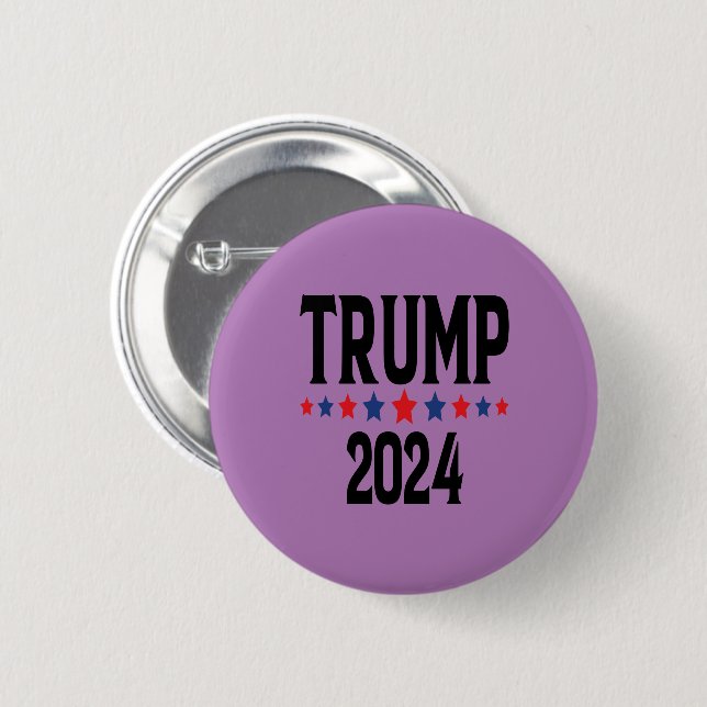 Lila Trump-Button 2024 Button (Vorne & Hinten)