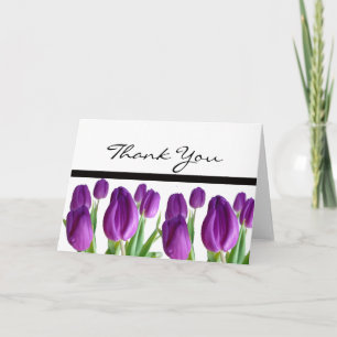 Lila Tulip Dankeschön Hinweise Dankeskarte