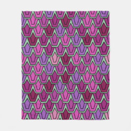 Lila Tulip-Feld Fleecedecke