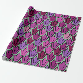 Lila Tulip-Feld Geschenkpapier