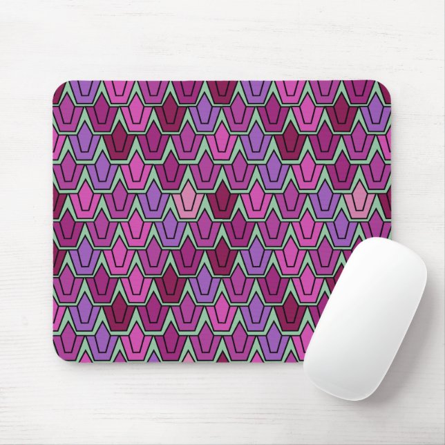 Lila Tulip-Feld Mousepad (Mit Mouse)