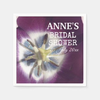 Lila Tulip Foto, Brautparty Paper Napkin Serviette