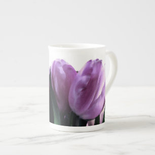 Lila Tulip Spring Florals Tasse