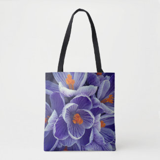 Lila Tulip Tote Tasche
