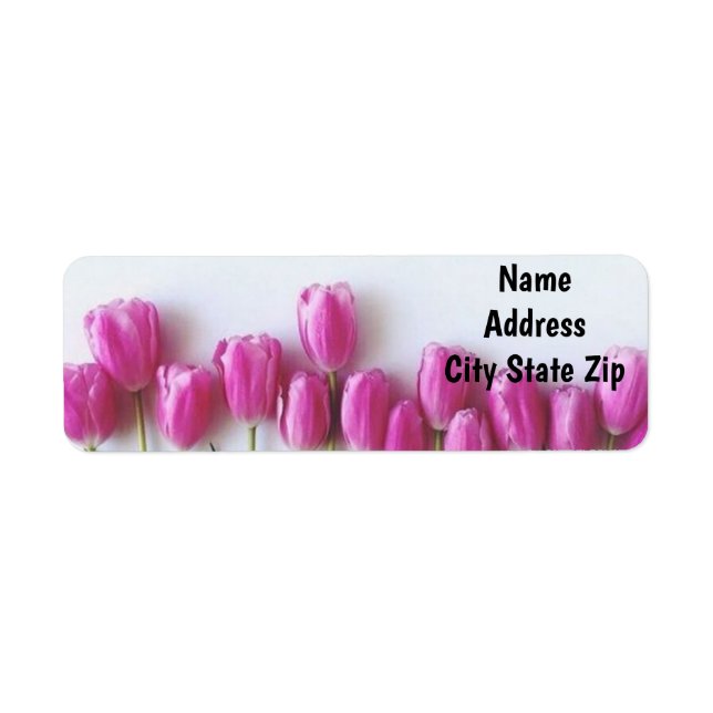 **LILA TULIPS** ADRESSE-ETIKETT (Vorne)