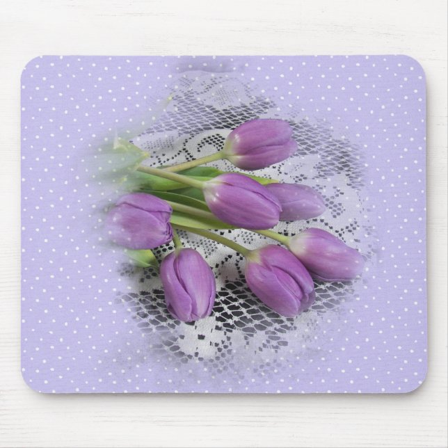 Lila Tulips auf dem Mouse-Pad Mousepad (Vorne)